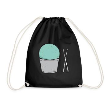 Cardio Drumming Gym Fitness Class Workout - Drawstring Bag - black - Front