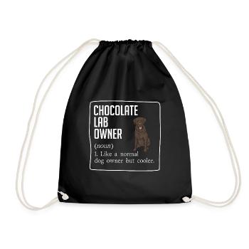 Chien Labrador Retriever chocolat - Sac de sport léger - noir - Devant