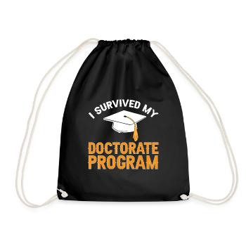 PhD Graduate Doktorgrad Ph.D. Promotion - Turnbeutel - Schwarz - Vorne