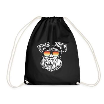 Schnauzer nain Chien Schnauzer - Sac de sport léger - noir - Devant