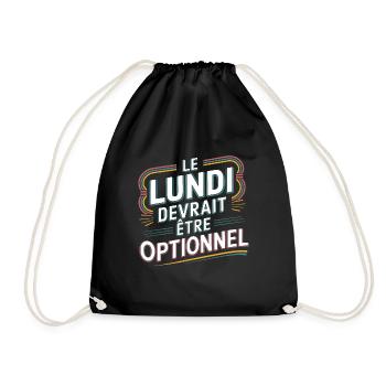 Le lundi devrait être optionnel - Sac de sport léger - noir - Devant