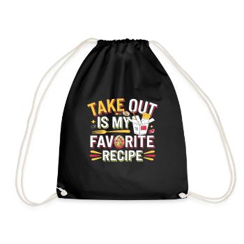 Take Out Is My Favorite Recipe 4 - Turnbeutel - Schwarz - Vorne