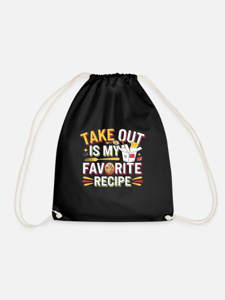 Take Out Is My Favorite Recipe 4 - Turnbeutel - Schwarz