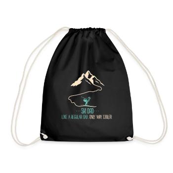 Ski Dad Funny Cute Winter Skiing Gift For Men - Turnbeutel - Schwarz - Vorne