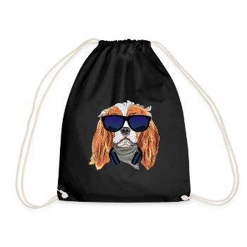 Funny Cavalier King Charles Spaniel Puppy Cute - Turnbeutel - Schwarz - Vorne