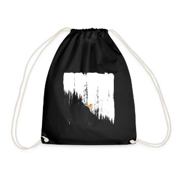 DownhillEr Cyclist Downhill Biker Gift - Drawstring Bag - black - Front