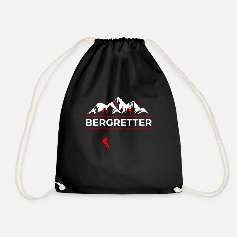 Bergretter - Turnbeutel - Schwarz