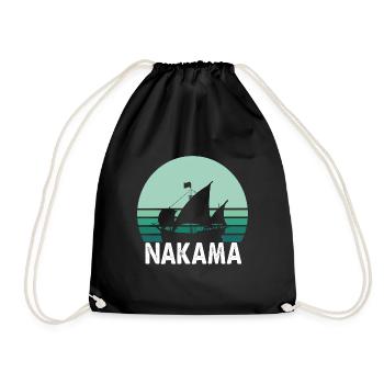 Nakama Pirate bateau anime - Sac de sport léger - noir - Devant