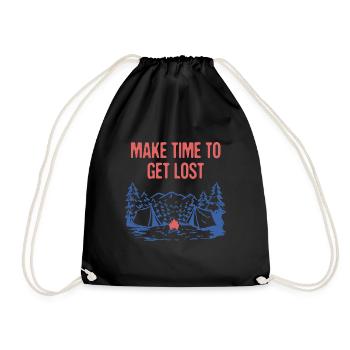 Prenez le temps de vous perdre Camping Randonnée Camping-car Randonneur - Sac de sport léger - noir - Devant