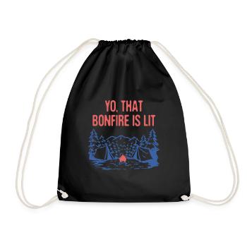 Yo That Bonfire is Lit Camping Party Camper - Sac de sport léger - noir - Devant
