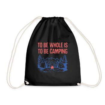 Être entier, c’est être camping Citation de motivation - Sac de sport léger - noir - Devant