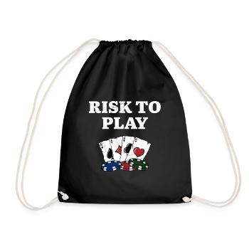 Risque de jouer au poker Gambling Poker Player - Sac de sport léger - noir - Devant