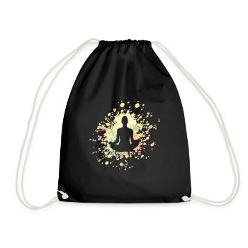 Yoga Méditation Couleur Splash - Sac de sport léger - noir - Devant