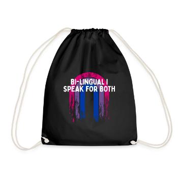 Bilingue Je parle pour les deux Mois de la fierté bisexuelle - Sac de sport léger - noir - Devant