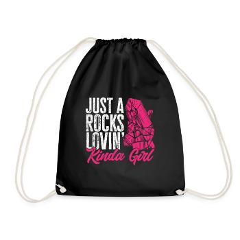 Rockhound Geology Rock Collecting Stone Collectors - Drawstring Bag - black - Front