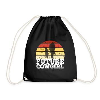 Future Western Halter Horse - Drawstring Bag - black - Front
