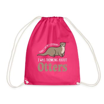 Penser aux loutres, nature, animaux marins, - Sac de sport léger - fuchsia - Devant