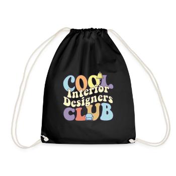 Cool Interior Designer Club Interior Design Squad - Drawstring Bag - black - Front