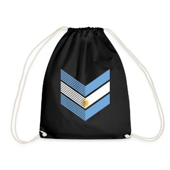 Argentina Flag South America Argentine Flag - Drawstring Bag - black - Front