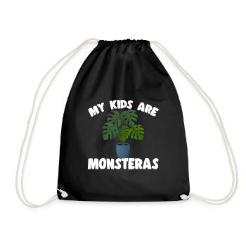 Monstera Deliciosa Albo Plante d’intérieur botanique - Sac de sport léger - noir - Devant