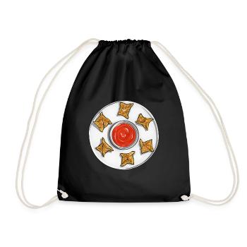 Krabben Rangoon Crab Rangoon - Drawstring Bag - black - Front