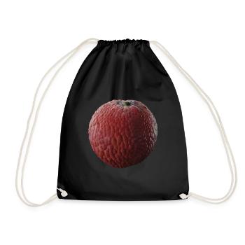 Litschi Frucht Geschenk - Turnbeutel - Schwarz - Vorne