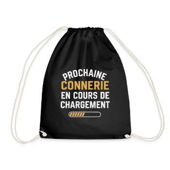 Prochaine connerie en cours de chargement - Sac de sport léger - noir - Devant