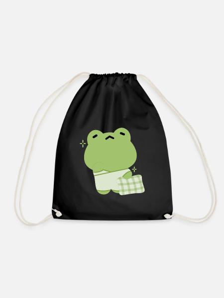 Schläfriger Frosch - Turnbeutel - Schwarz