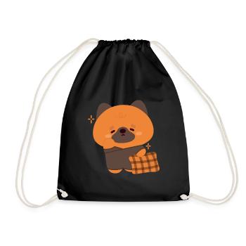 Sleepy German Shepherd - Drawstring Bag - black - Front