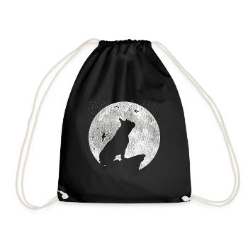 Bulldog français - Sac de sport léger - noir - Devant