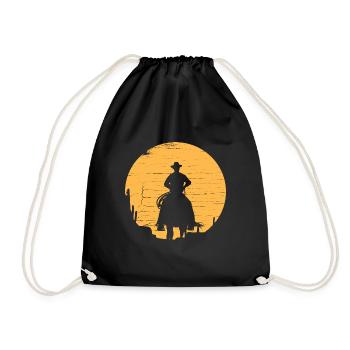 Country Western Wilder Westen Cowboy - Turnbeutel - Schwarz - Vorne