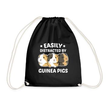Guinea pig design for a guinea pig - Drawstring Bag - black - Front