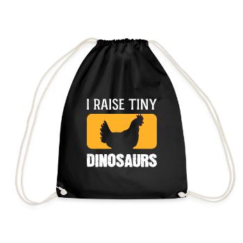 Winzige Dinosaurier anziehen Bauer Gift - Turnbeutel - Schwarz - Vorne
