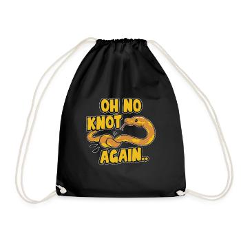 Banana Ball Python Herpetologist Oh No Knot Again - Turnbeutel - Schwarz - Vorne