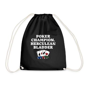 Champion de poker Herculean Bladder Joueur de poker Papa - Sac de sport léger - noir - Devant