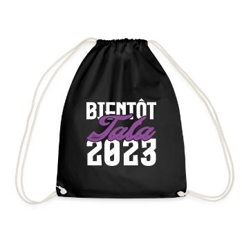 Cadeau Annonce grossesse bientôt Tata 2023. Tante. - Sac de sport léger - noir - Devant