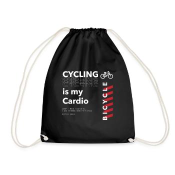 Radfahren als Cardio Bicycle Squad Nachhaltige - Turnbeutel - Schwarz - Vorne