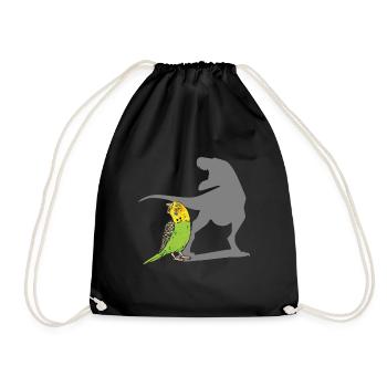 Budgerigar Perruche Oiseau Cadeau pour animaux de compagnie - Sac de sport léger - noir - Devant