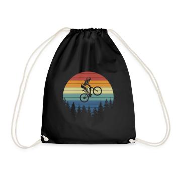 Mountainbike Vintage Sunset - Turnbeutel - Schwarz - Vorne