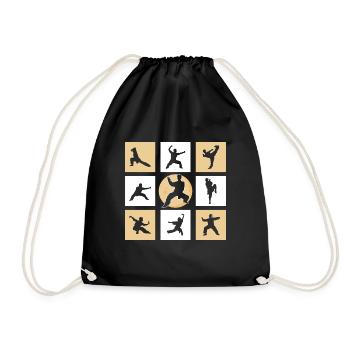 Karaté Amateur Rétro Vintage Arts Martiaux Kickboxing - Sac de sport léger - noir - Devant