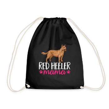Australian Cattle Dog Red Blue Heeler - Drawstring Bag - black - Front