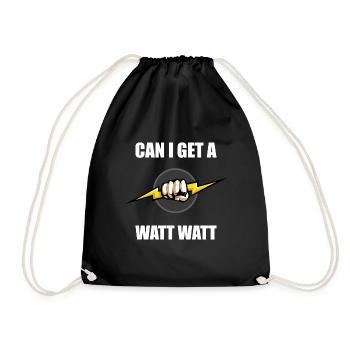 Puis-je obtenir un cadeau d’électricien Watt - Sac de sport léger - noir - Devant