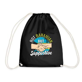 Not Bahamian But Supportive Country Travel - Drawstring Bag - black - Front