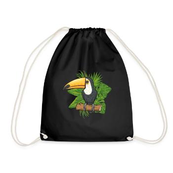 Toucan Bird Rainforest - Drawstring Bag - black - Front