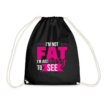 Femmes Drôle d’humour Je ne suis pas gros - Sac de sport léger - noir - Devant