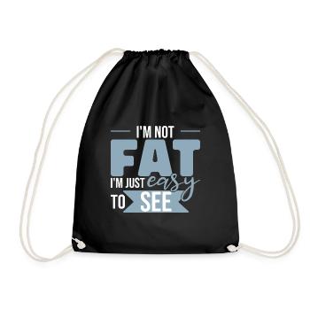 Je ne suis pas gros, je suis facile à voir - Sac de sport léger - noir - Devant