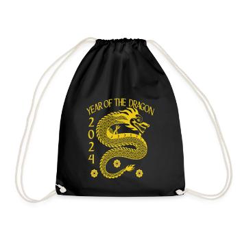 Lunar New Year of the Dragon 2024 - Drawstring Bag - black - Front