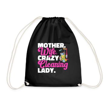 Domestic help, cleaner, housekeeper - Drawstring Bag - black - Front