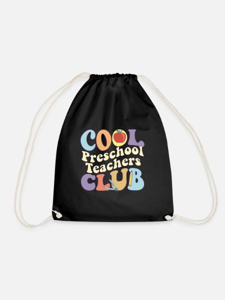 Cool Pre School Teacher Club Pke-K Vibes Teacher - Turnbeutel - Schwarz