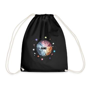 Big Bang coloré avec des planètes - Bang ! - Sac de sport léger - noir - Devant